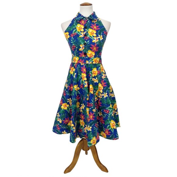 NWT June Shirtdress in Blue Hawaii Print - Picture 4 of 7